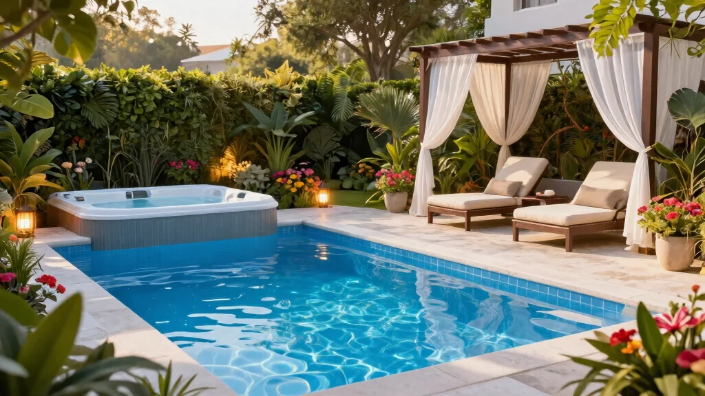 11 Pool Concepts With A Hot Tub And Tanning Ledge For The Ultimate Backyard Leisure Setup