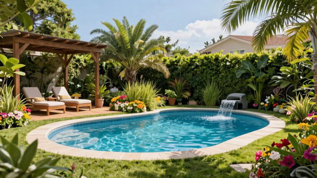 15 Backyard Landscaping Ideas With A Pool For A Cohesive Lush And Genuinely Beautiful Outdoor Space